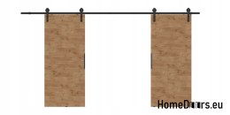 Drzwi przesuwne 148 naścienne ALFA LOFT 01 Dąb Lancelot 74+system przesuwny