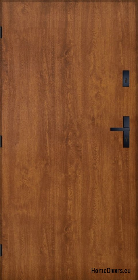 Drzwi Zewnętrzne PANTOR PRAGA RC2 Lewe 90 Złoty Dąb Grube 72mm Ciepłe