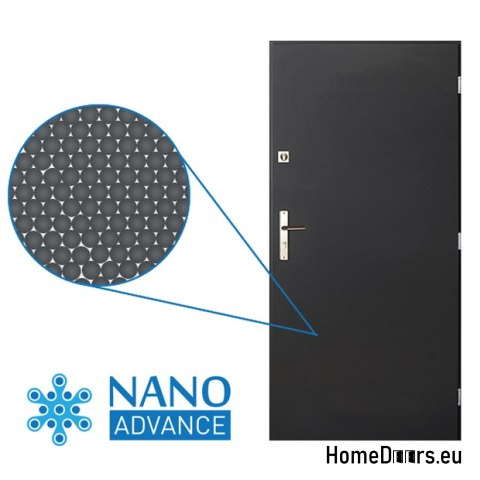 Drzwi Zewnętrzne PANTOR PRAGA RC2 Prawe 80 Antracyt Grube 72mm Ciepłe