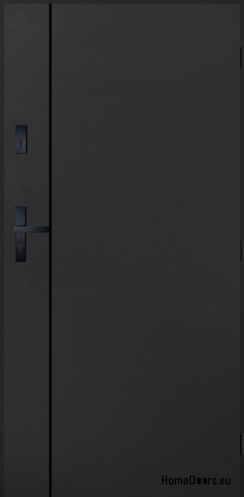 Drzwi Zewnętrzne PANTOR WILANÓW Prawe 90 Antracyt Grube 72mm Ciepłe