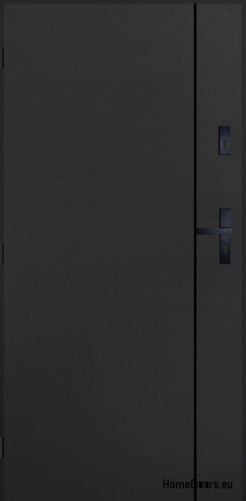 Drzwi Zewnętrzne PANTOR WILANÓW RC2 Lewe 80 Antracyt Grube 72mm Ciepłe