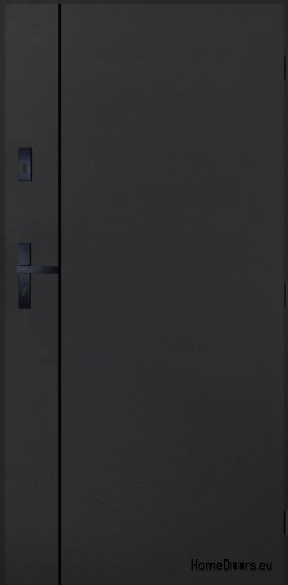 Drzwi Zewnętrzne PANTOR WILANÓW RC2 Prawe 80 Antracyt Grube 72mm Ciepłe