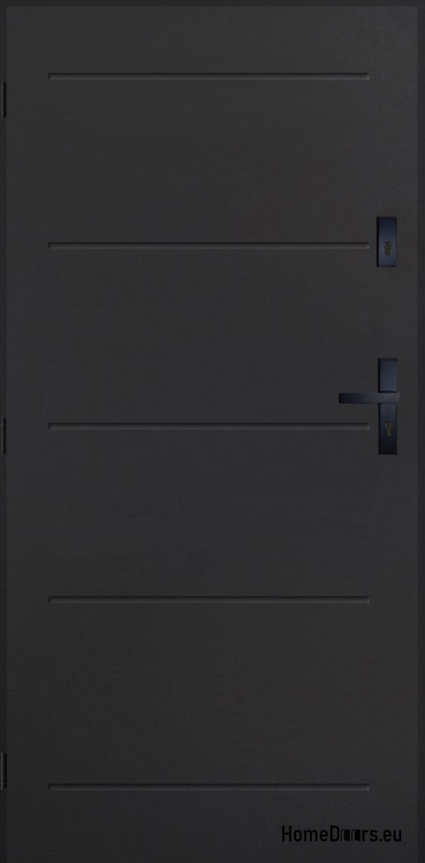 Drzwi Zewnętrzne PANTOR ALPINE-PASIVE 05 Lewe 90 Antracyt Grube 72mm Ciepłe