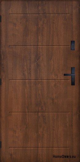 Drzwi Zewnętrzne PANTOR ALPINE-PASIVE 05 Lewe 90 Orzech Grube 72mm Ciepłe