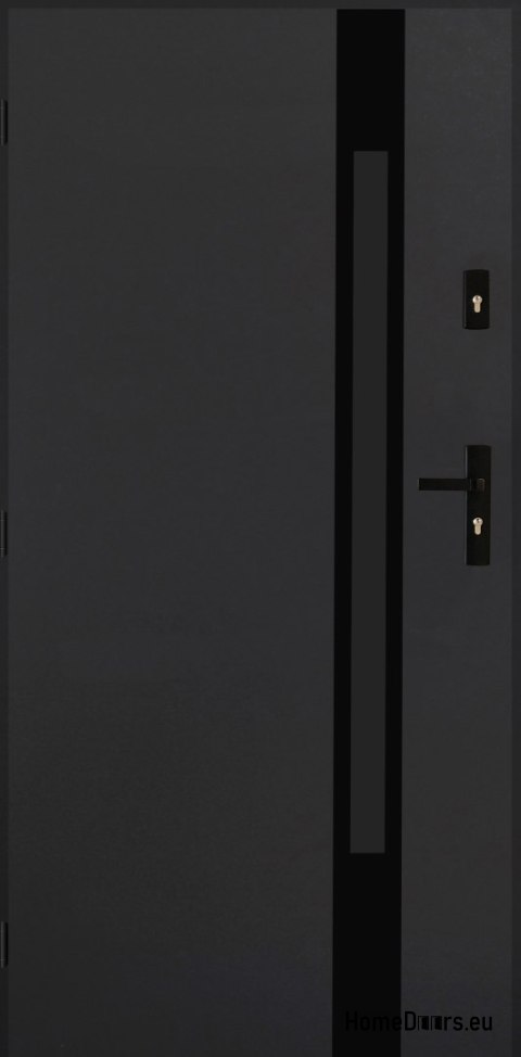 Drzwi Zewnętrzne PANTOR MARS 09 Lewe 100 Antracyt Grube 72mm Ciepłe