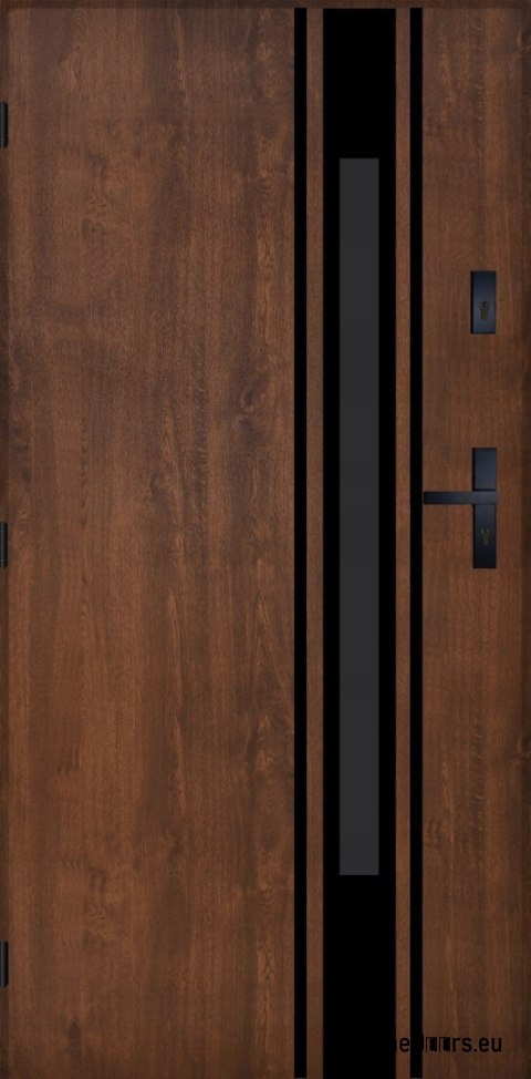 Drzwi Zewnętrzne PANTOR MARS 10 Lewe 100 Orzech Grube 72mm Ciepłe