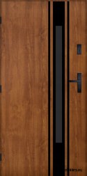 Drzwi Zewnętrzne PANTOR MARS 10 Lewe 100 Złoty Dąb Grube 72mm Ciepłe