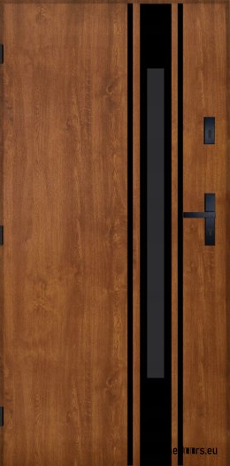 Drzwi Zewnętrzne PANTOR MARS 10 Lewe 80 Złoty Dąb Grube 72mm Ciepłe