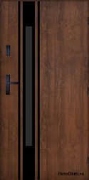 Drzwi Zewnętrzne PANTOR MARS 10 Prawe 80 Orzech Grube 72mm Ciepłe