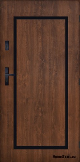 Drzwi Zewnętrzne PANTOR SYRIUS Prawe 100 Orzech Grube 72mm Ciepłe
