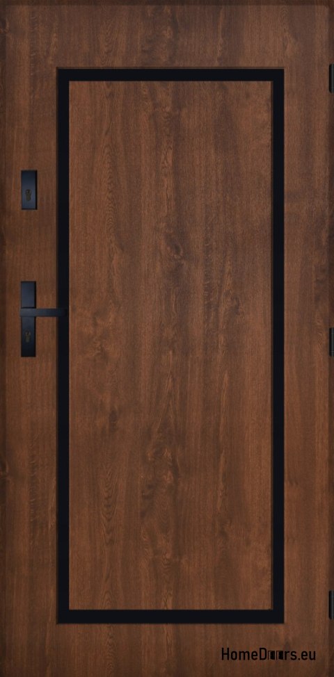 Drzwi Zewnętrzne PANTOR SYRIUS Prawe 90 Orzech Grube 72mm Ciepłe