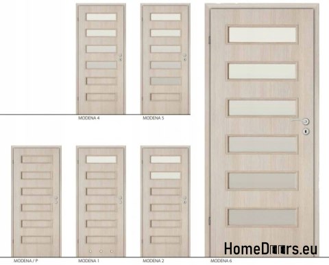 Bathroom toilet doors with glass MODENA 80