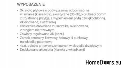 ANTI-BURGLARY DOOR RC2 ACUSTICO H 56 MM ANTI-BURGLARY DOOR RC2 ACUSTICO H 56 MM