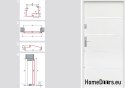 EXTERNAL DOOR OPUS FLAT A25 80/90 anthracite white